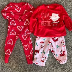 Baby girl 12 mo Christmas pjs